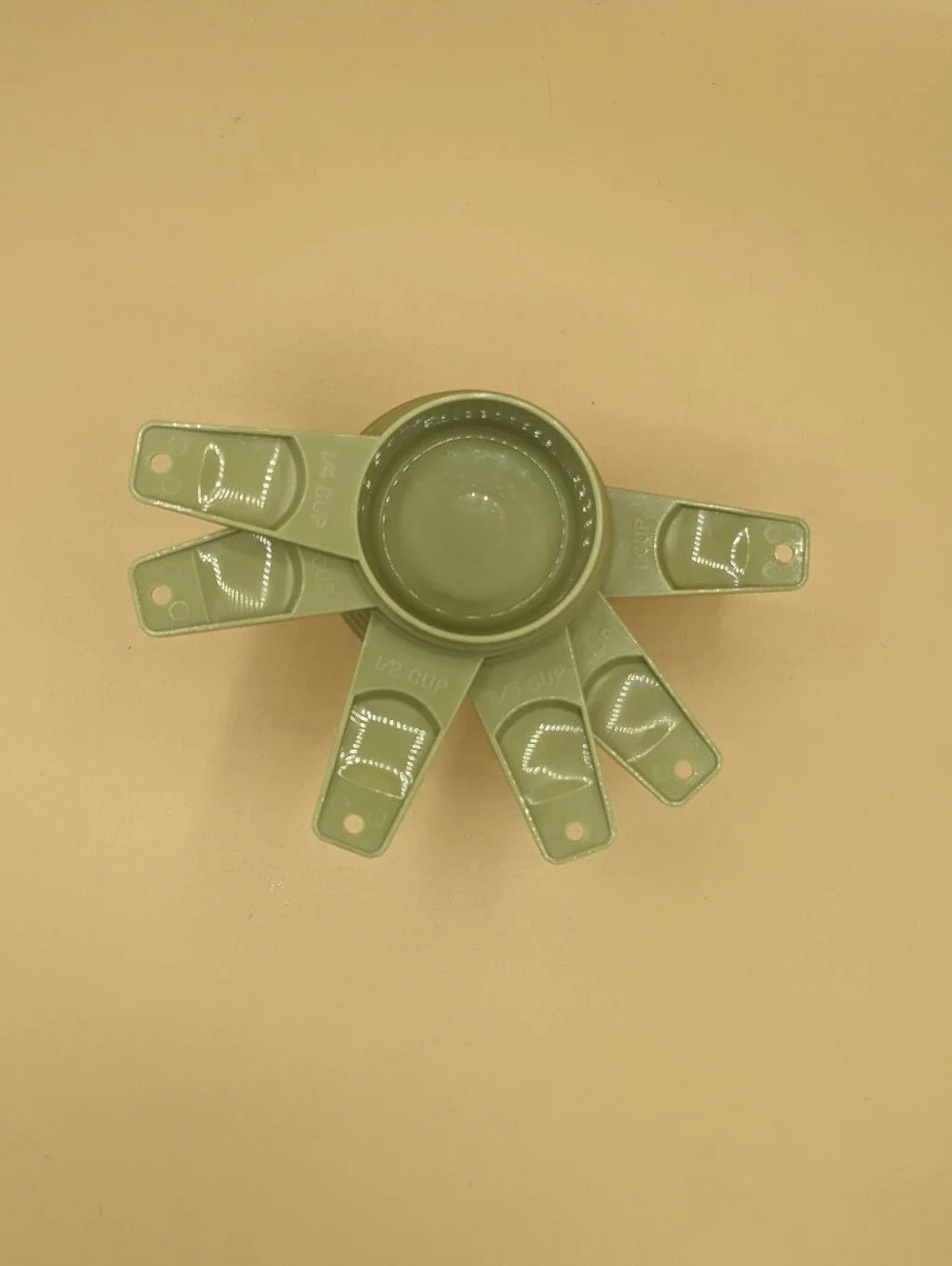 Vintage Tupperware MEASURING Cups Avocado 6 Cups 1/4 766 1 - 1 Cup 761  1